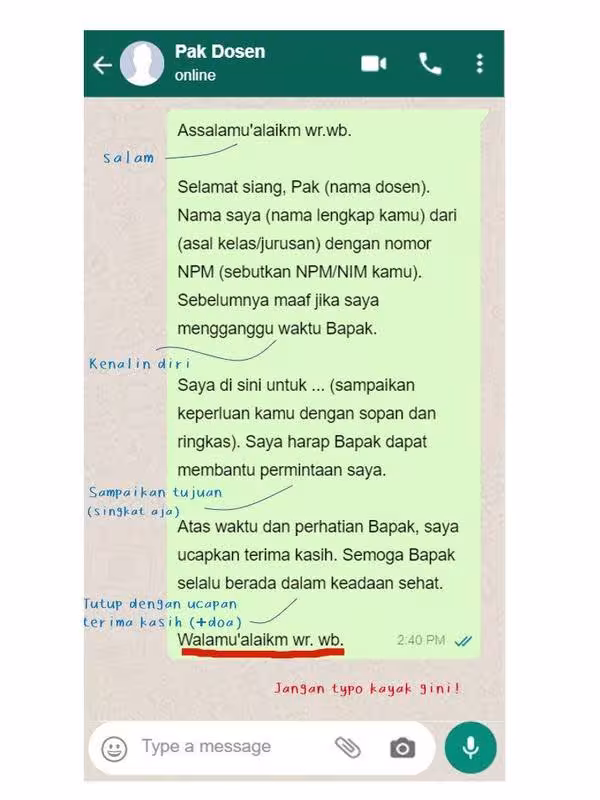 100 KataKata Chat Dosen Pembimbing Sopan  Efektif untuk SkripsiTugas Akhir 2025